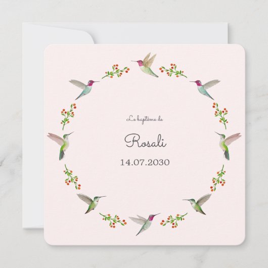 Anna's Hummingbirds Baptism with photo (Voorkant)