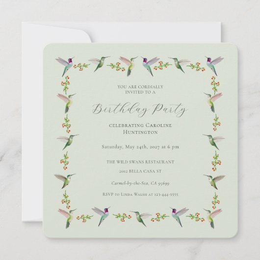 Anna's Hummingbirds Birthday (Voorkant)