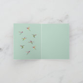 Anna's Hummingbirds Folded Note Kaart (Binnen)