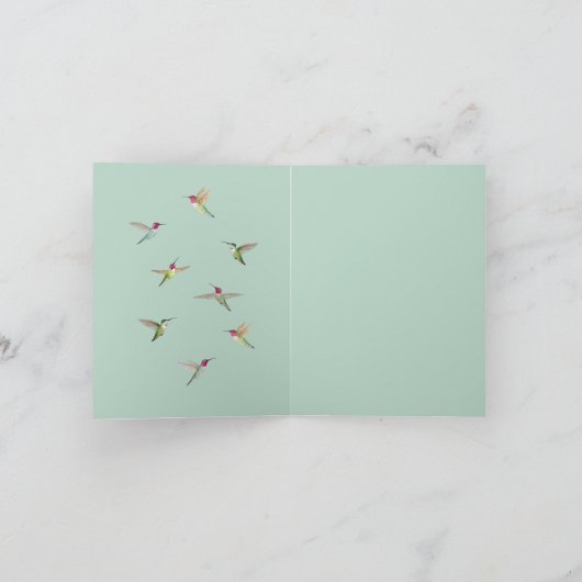 Anna's Hummingbirds Folded Note Kaart (Binnen)
