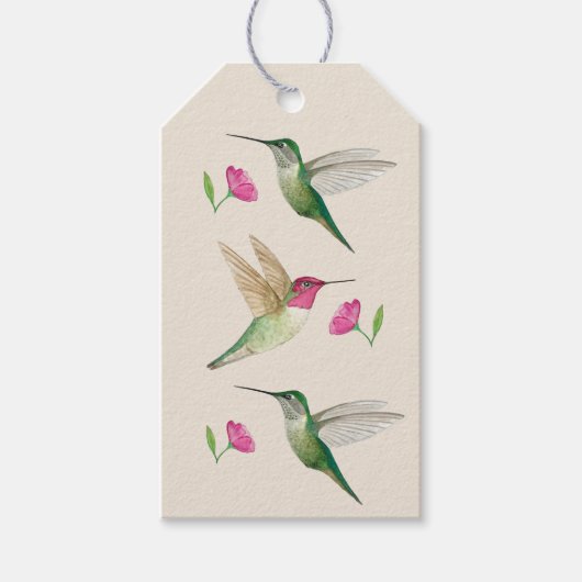 Anna's Hummingbirds Gift Label Cadeaulabel (Voorkant)