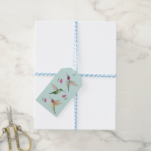 Anna's Hummingbirds Gift Label Cadeaulabel (Met Touw)