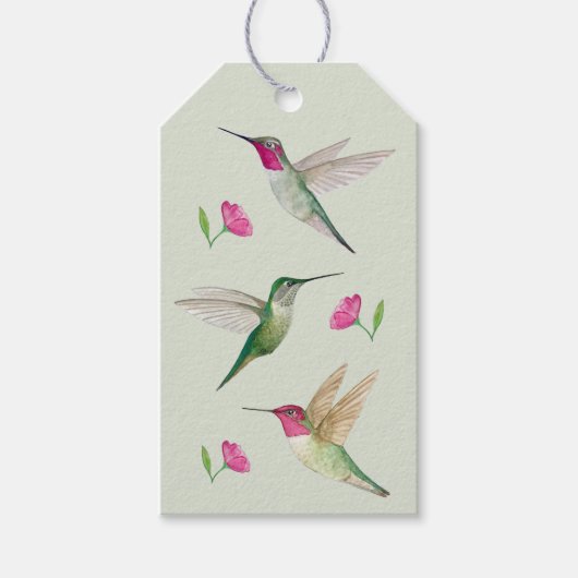 Anna's Hummingbirds Gift Label Cadeaulabel (Voorkant)