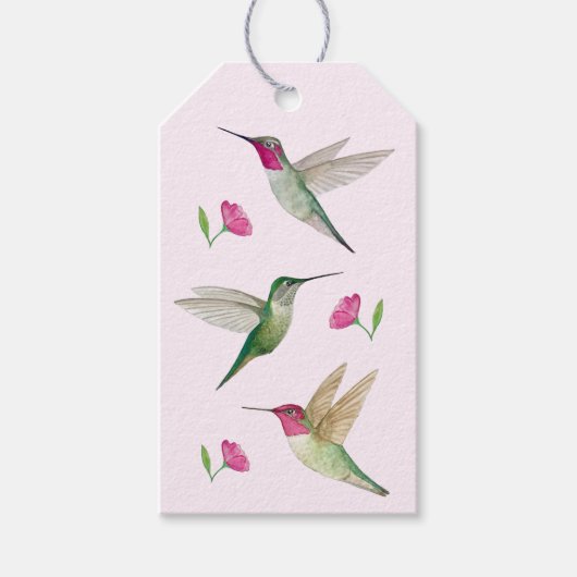 Anna's Hummingbirds Gift Label Cadeaulabel (Voorkant)
