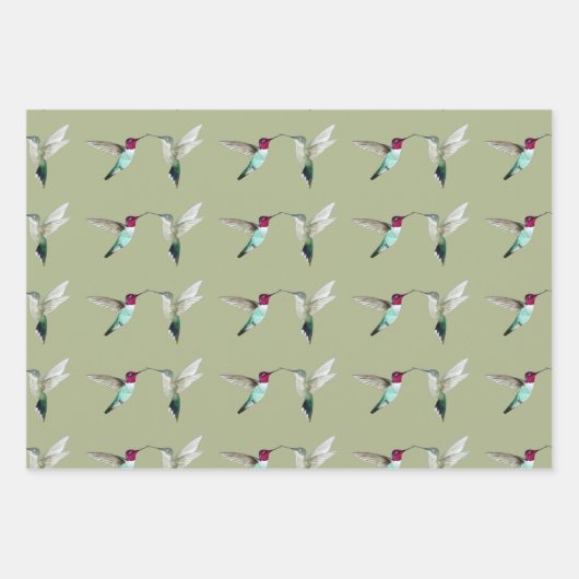 Anna's Hummingvogels die papieren pakbladen invull Inpakpapier Vel (Voorkant 2)