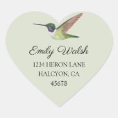 Anna's kolibrie hart Sticker (Voorkant)