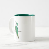 Anna's kolibrie (jong) tweekleurige koffiemok (Voorkant links)