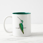 Anna's kolibrie (jong) tweekleurige koffiemok (Links)