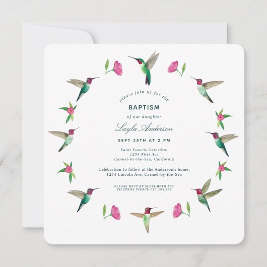 Anna's kolibrie kaart (Voorkant)