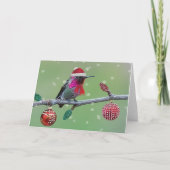 Anna's kolibrie kerst feestdagen kaart (Voorkant)