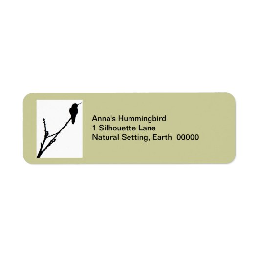 Anna's kolibrie Label (Voorkant)