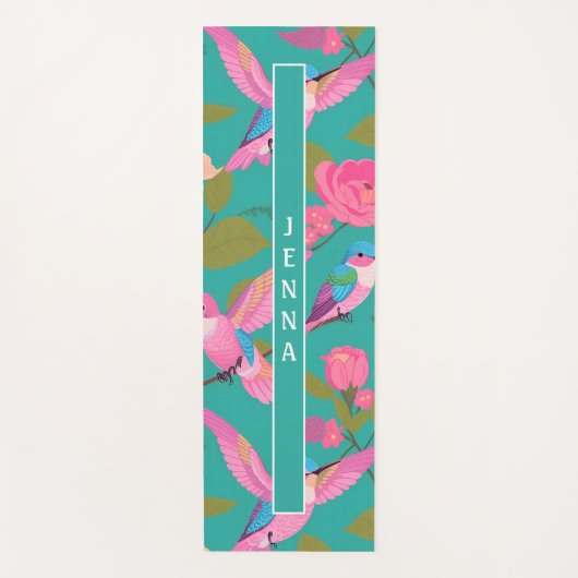 Anna's kolibrie pastel kleurrijke aangepaste patro yogamat (Voorkant)