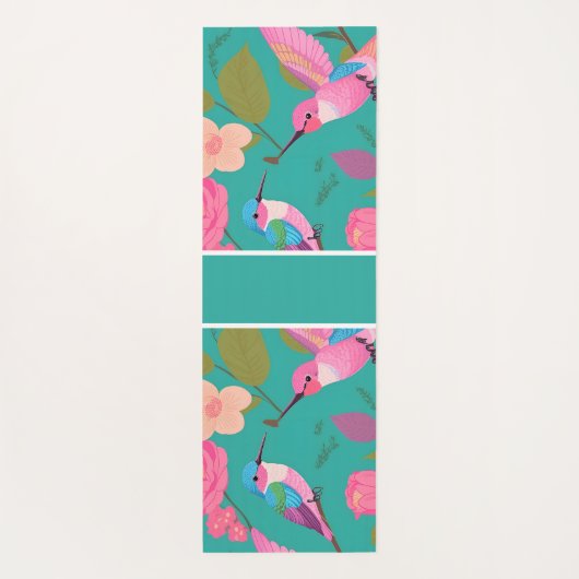 Anna's kolibrie pastel kleurrijke aangepaste patro yogamat (Achterkant)