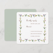Anna's Kolibrie RSVP Kaart (Voorkant / Achterkant)