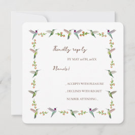 Anna's Kolibrie RSVP Kaart