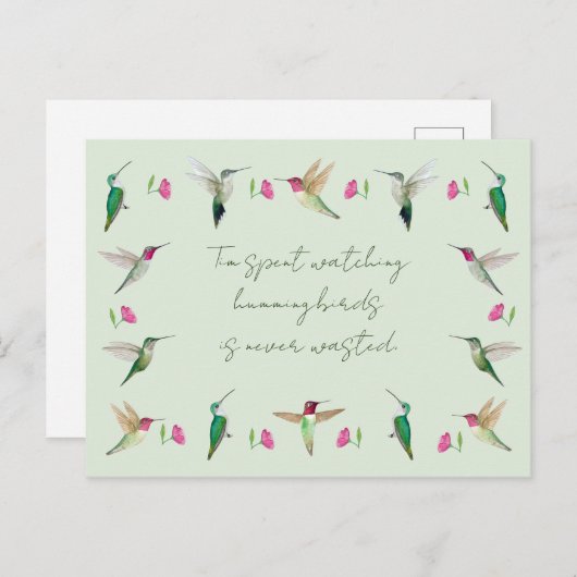 Anna's kolibries briefkaart (Voorkant / Achterkant)