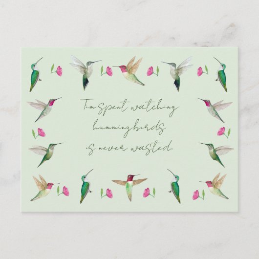 Anna's kolibries briefkaart (Voorkant)