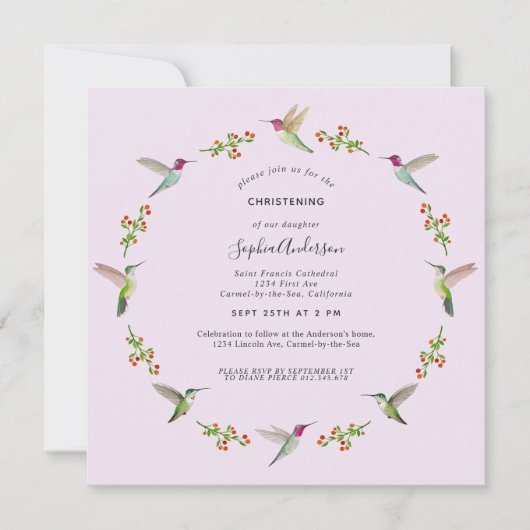 Anna's kolibries doop (Voorkant)