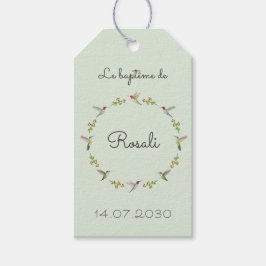 Anna's Kolibries Doop Cadeaulabel