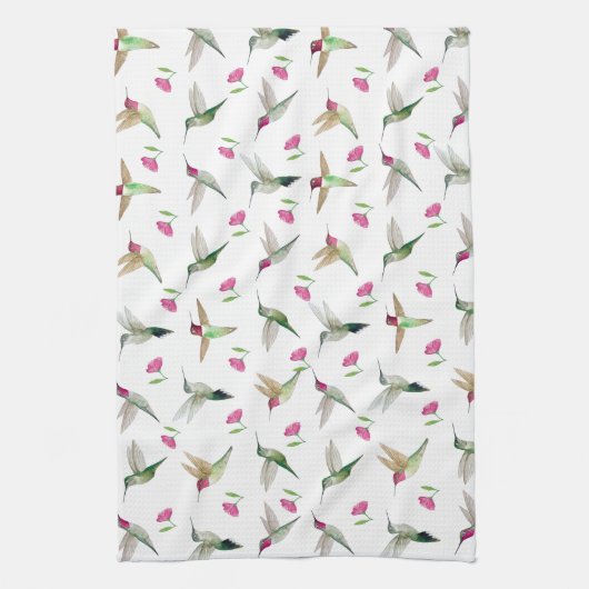 Anna's kolibries keukenhanddoek (Verticaal)