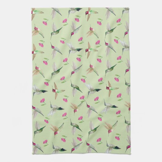 Anna's kolibries theedoek (Verticaal)