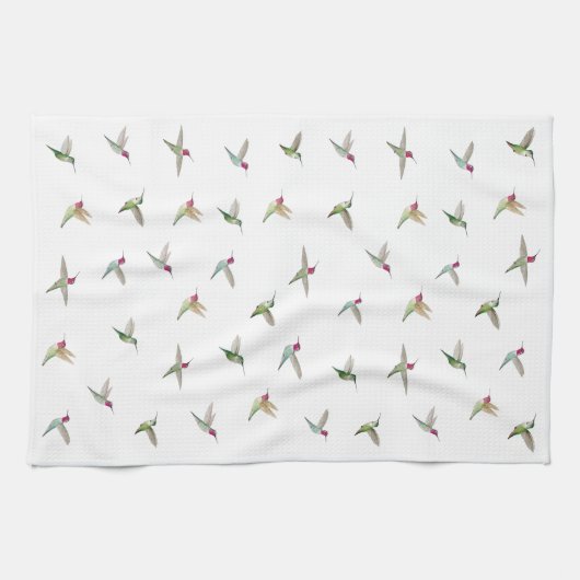 Anna's kolibries theedoek (Horizontaal)