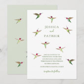 Anna's kolibries uitnodiging (Voorkant / Achterkant)