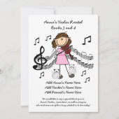 Anna's Violin Overweging Uitnodigingskaart herzien Kaart (Voorkant)