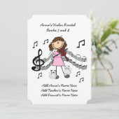 Anna's Violin Overweging Uitnodigingskaart Tien li Kaart (Staand voorkant)
