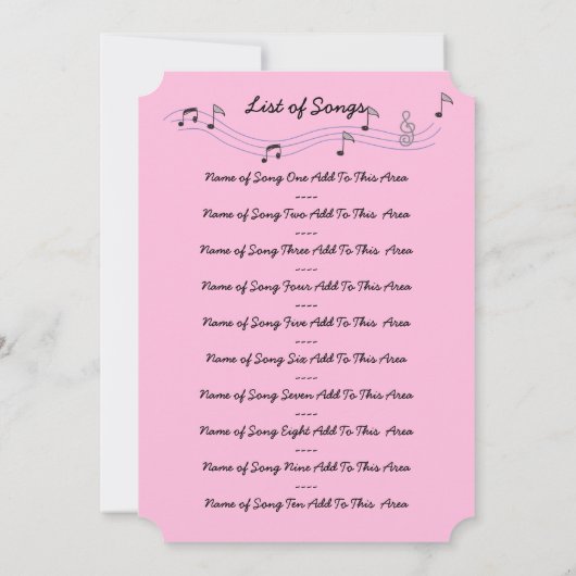 Anna's Violin Overweging Uitnodigingskaart Tien li Kaart (Achterkant)