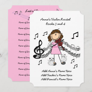 Anna's Violin Overweging Uitnodigingskaart Tien li Kaart
