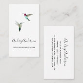 Anna's Visitekaartje voor Hummingvogels (Voorkant / Achterkant)