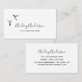 Anna's Visitekaartje voor Hummingvogels (Voorkant / Achterkant)