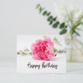 annatie Happy Birthday in roze Feestdagenkaart (Staand voorkant)