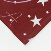 Anne aangepaste naam & sterren donkerrood fleece deken (Hoek)