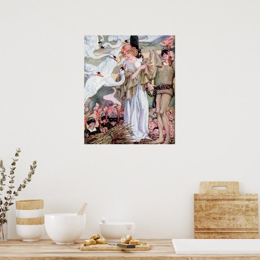  Anne Anderson Swan Princess Poster (Keuken)