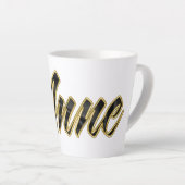 Anne black gold Lettering Latte Tasse Mok (Rechterhoek)