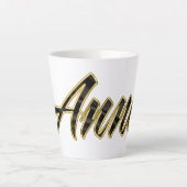 Anne black gold Lettering Latte Tasse Mok (Voorkant)