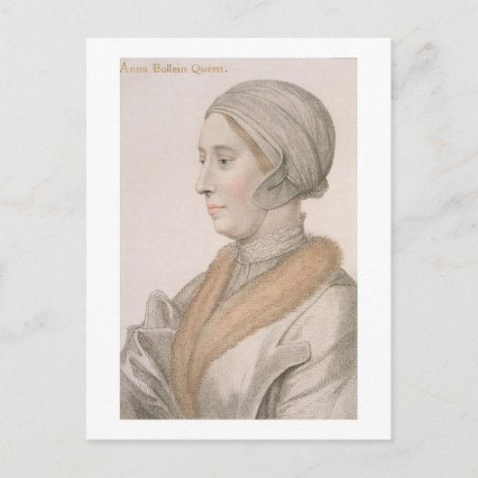 Anne Boleyn (1507-36), gegraveerd door Francesco B Briefkaart (Voorkant)