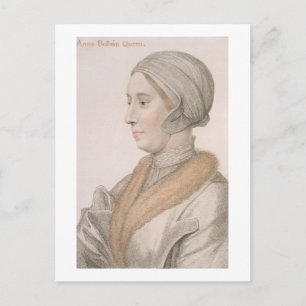 Anne Boleyn (1507-36), gegraveerd door Francesco B Briefkaart
