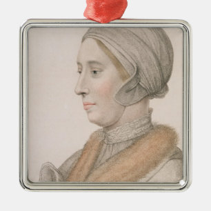 Anne Boleyn (1507-36), gegraveerd door Francesco B Metalen Ornament