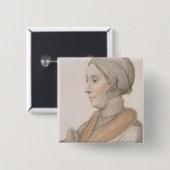 Anne Boleyn (1507-36), gegraveerd door Francesco B Vierkante Button 5,1 Cm (Voorkant /achterkant)