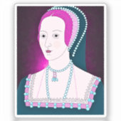 Anne Boleyn Custom-Cut Vinyl Sticker (Voorkant)