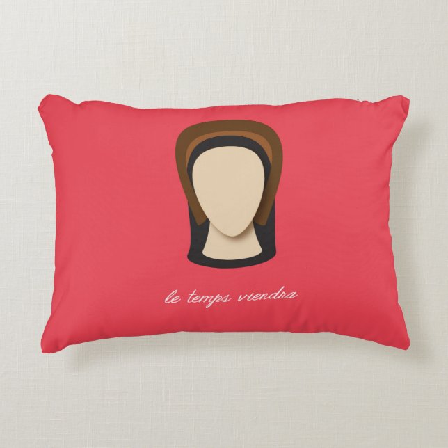 Anne Boleyn "De tijd komt" Accent Pillow Accent Kussen (Voorkant)