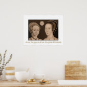 Anne Boleyn en haar dochter Elizabeth Poster (Keuken)