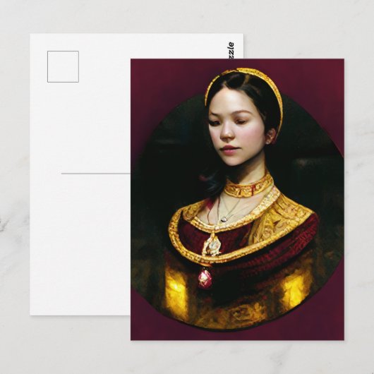 Anne Boleyn Flat Note Kaart (Voorkant / Achterkant)