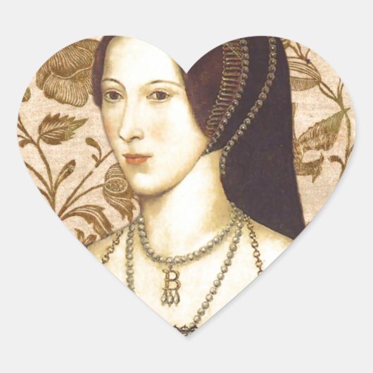 Anne Boleyn Hart Sticker (Voorkant)