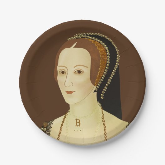 Anne Boleyn - historische illustratie Papieren Bordje (Voorkant)