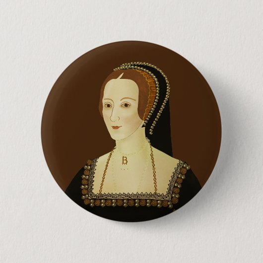 Anne Boleyn - historische illustratie Ronde Button 5,7 Cm (Voorkant)