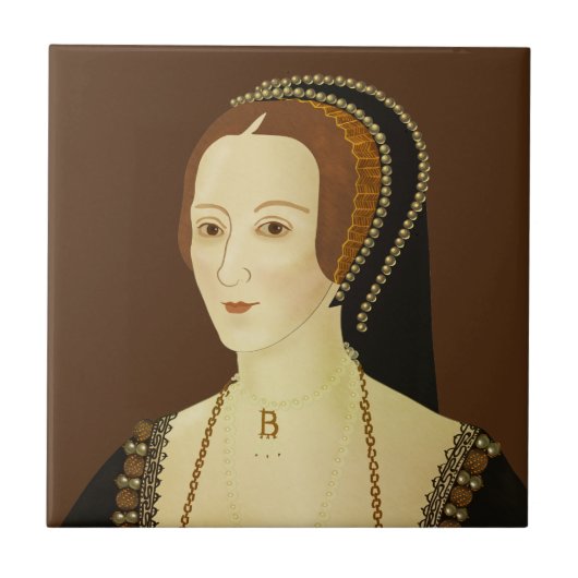 Anne Boleyn - historische illustratie Tegeltje (Voorkant)